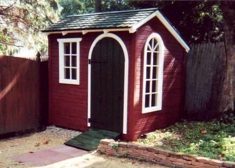 Bar Harbor red shed kit with cedar in Poughkeepsie, New York. ID number 1367-1