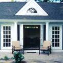Windsor pool house 12x18 with french single doors ID number 1664-2.