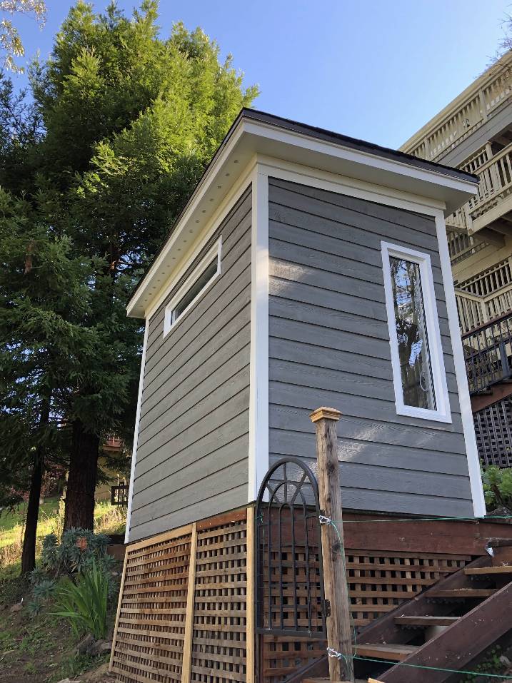 Back Left View of 6' x 10' Urban Home Studio a located in Half Moon Bay, California  – Summerwood 