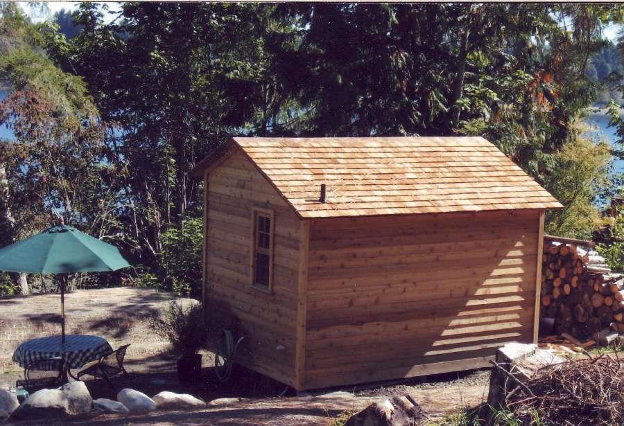 Bar Harbor shed kit with cedar in Grapeview, Washington. ID number 15920-2
