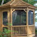 Front view of 10' Monterey Gazebo located in Kawartha, Ontario – Summerwood Products
