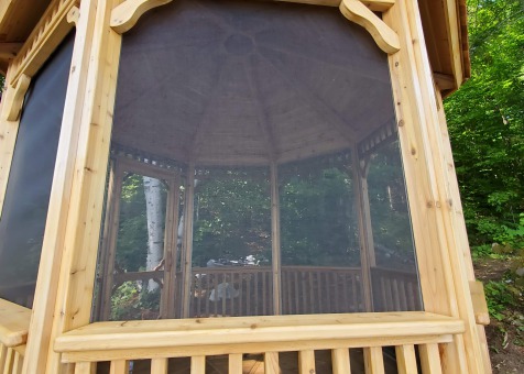 Front view of 10' Monterey Gazebo located in Kawartha, Ontario – Summerwood Products