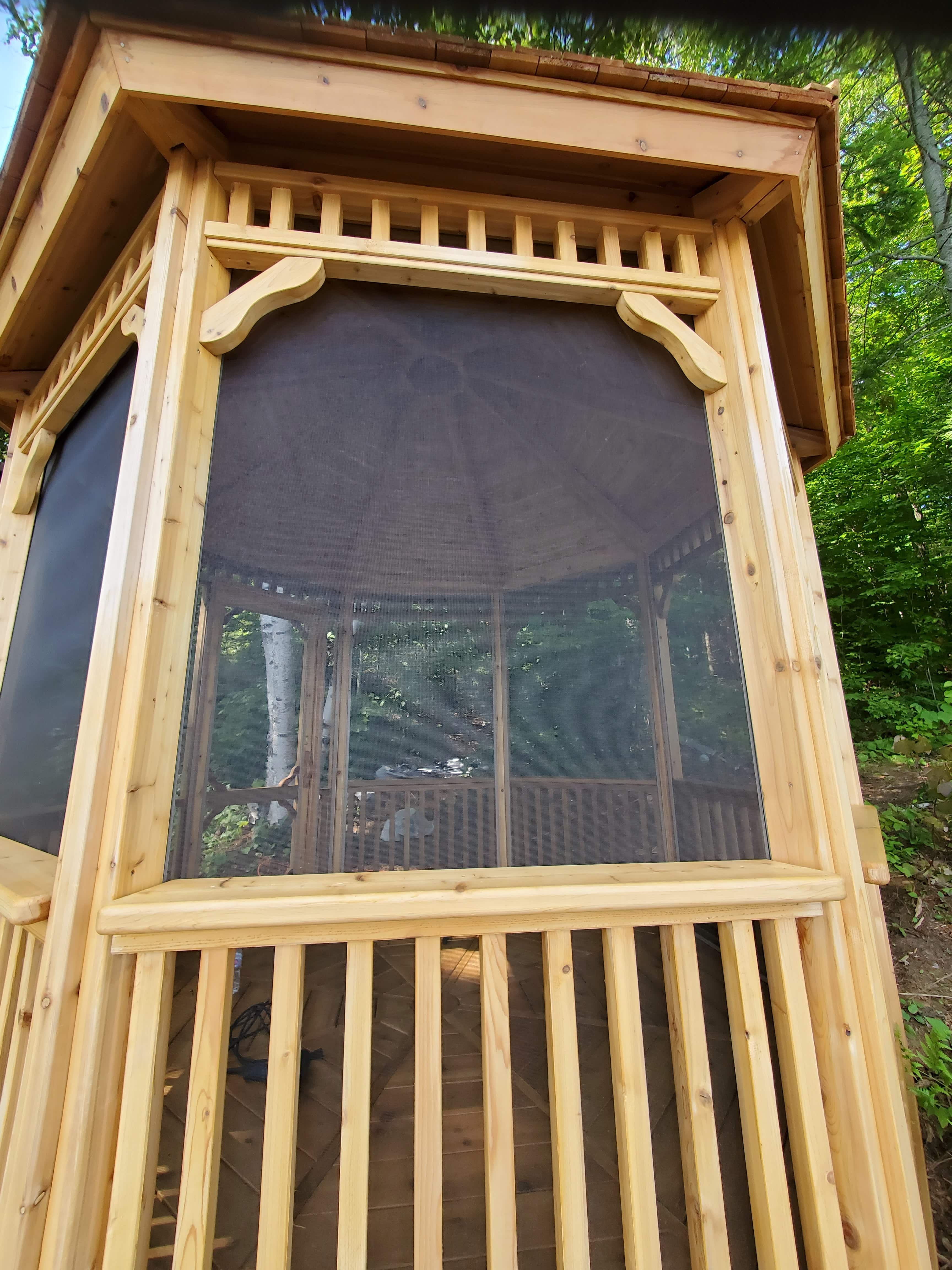 Front view of 10' Monterey Gazebo located in Kawartha, Ontario – Summerwood Products