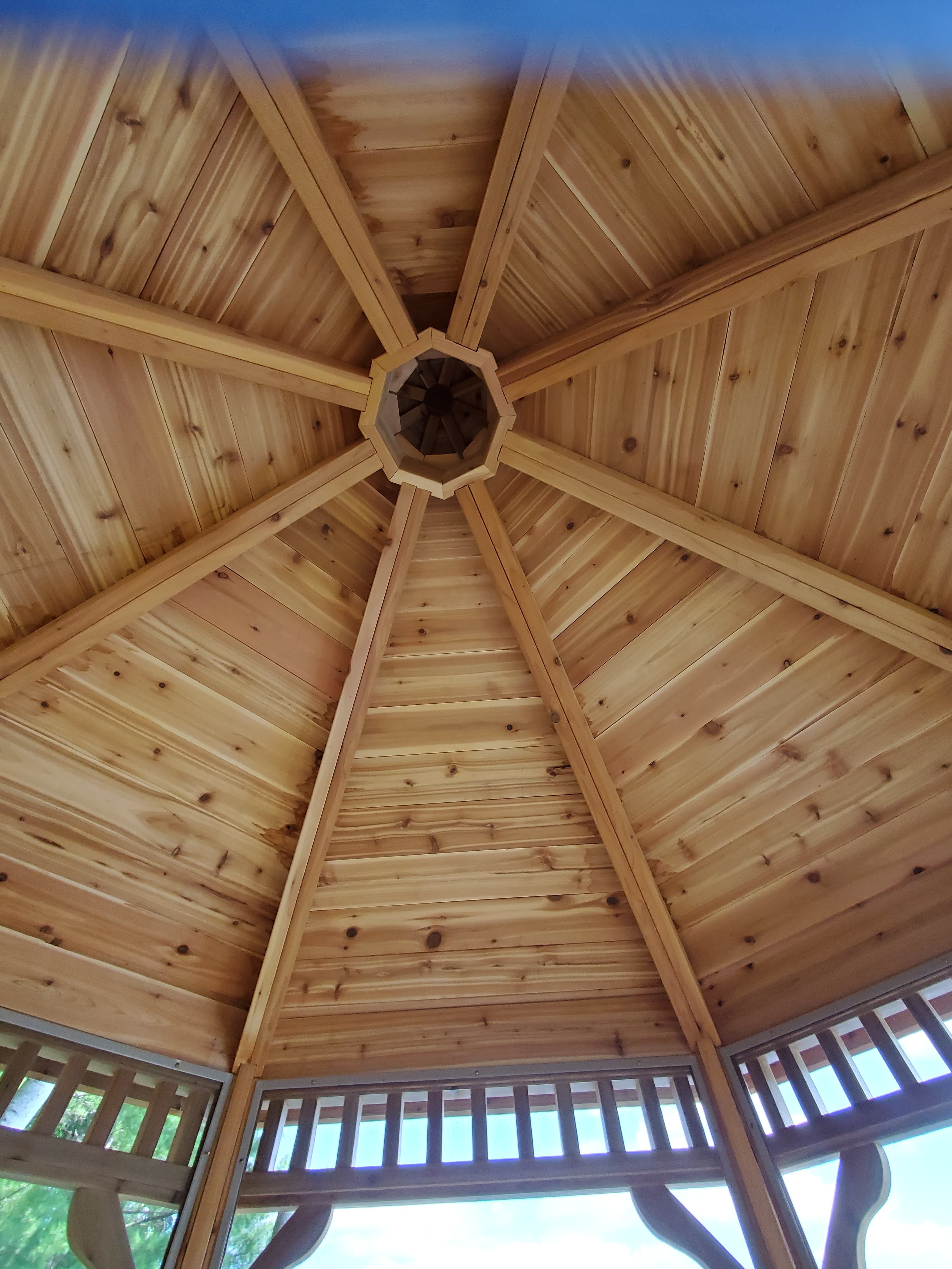 Roof view of 10' Monterey Gazebo located in Kawartha, Ontario – Summerwood Products