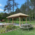 Side view of 8' x 24’ Montpellier Gazebo located in Warkworth, Ontario – Summerwood Products