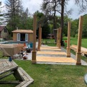 Construction view of 8' x 24’ Montpellier Gazebo located in Warkworth, Ontario – Summerwood Prod
