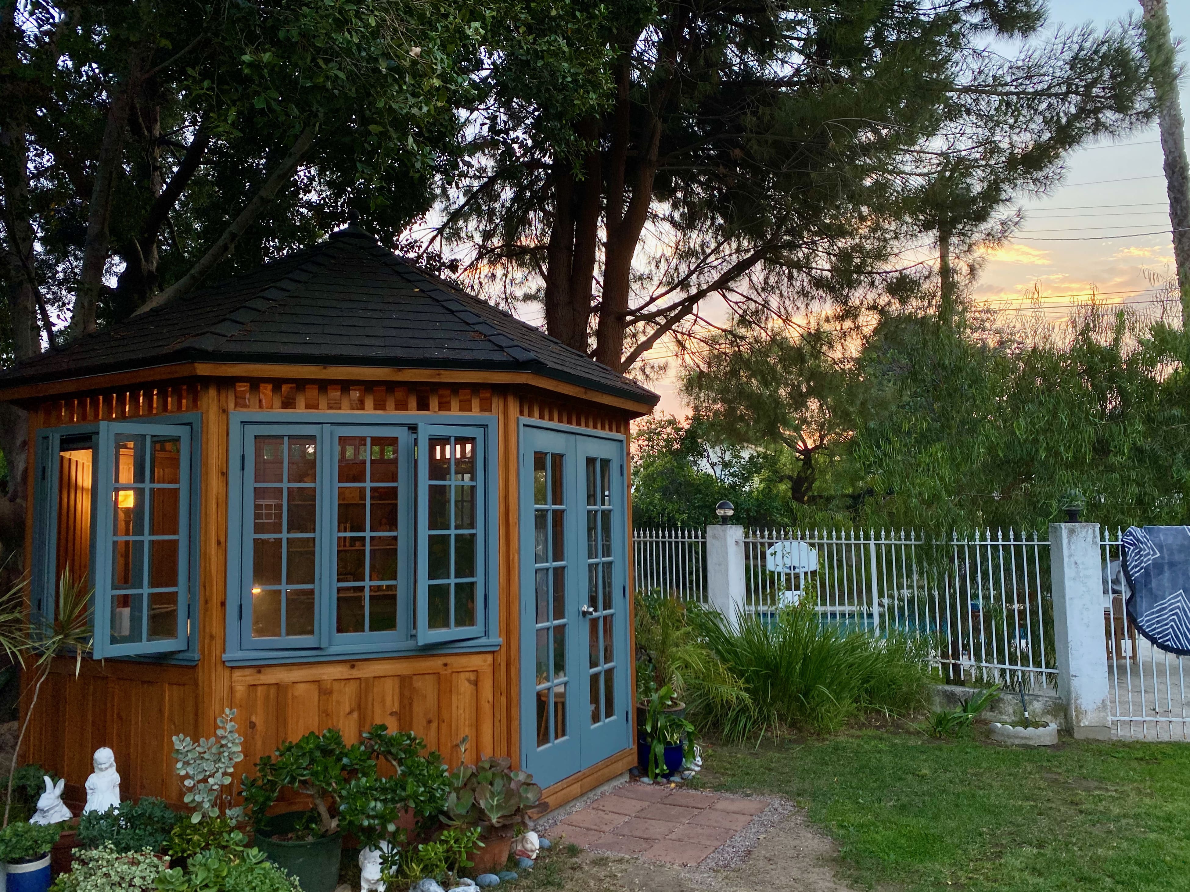 Side view of 12' San Cristobal Gazebo located in Glendale, California - Summerwood Products