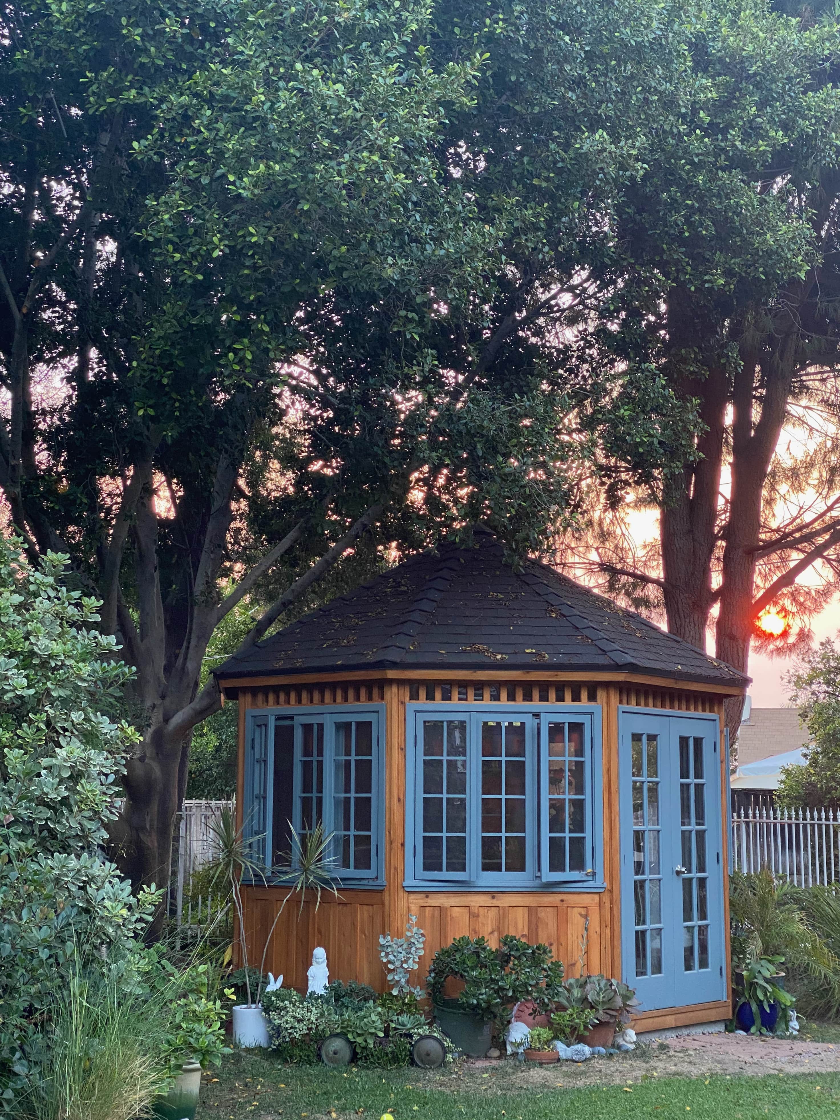 Side view of 12' San Cristobal Gazebo located in Glendale, California - Summerwood Products