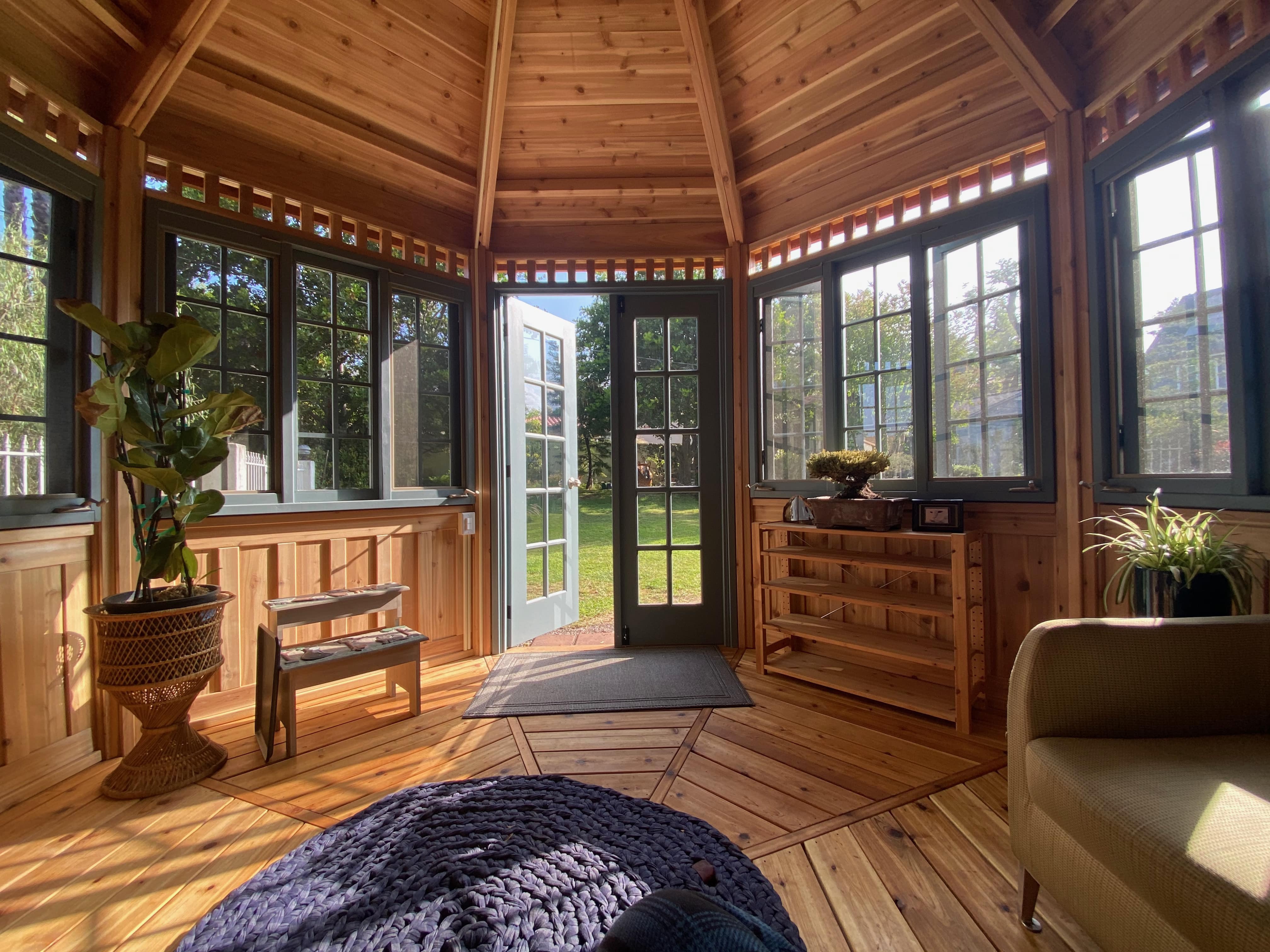 Interior view of 12' San Cristobal Gazebo located in Glendale, California - Summerwood Products