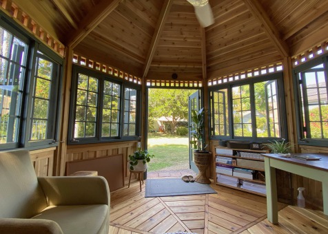 Interior view of 12' San Cristobal Gazebo located in Glendale, California - Summerwood Products