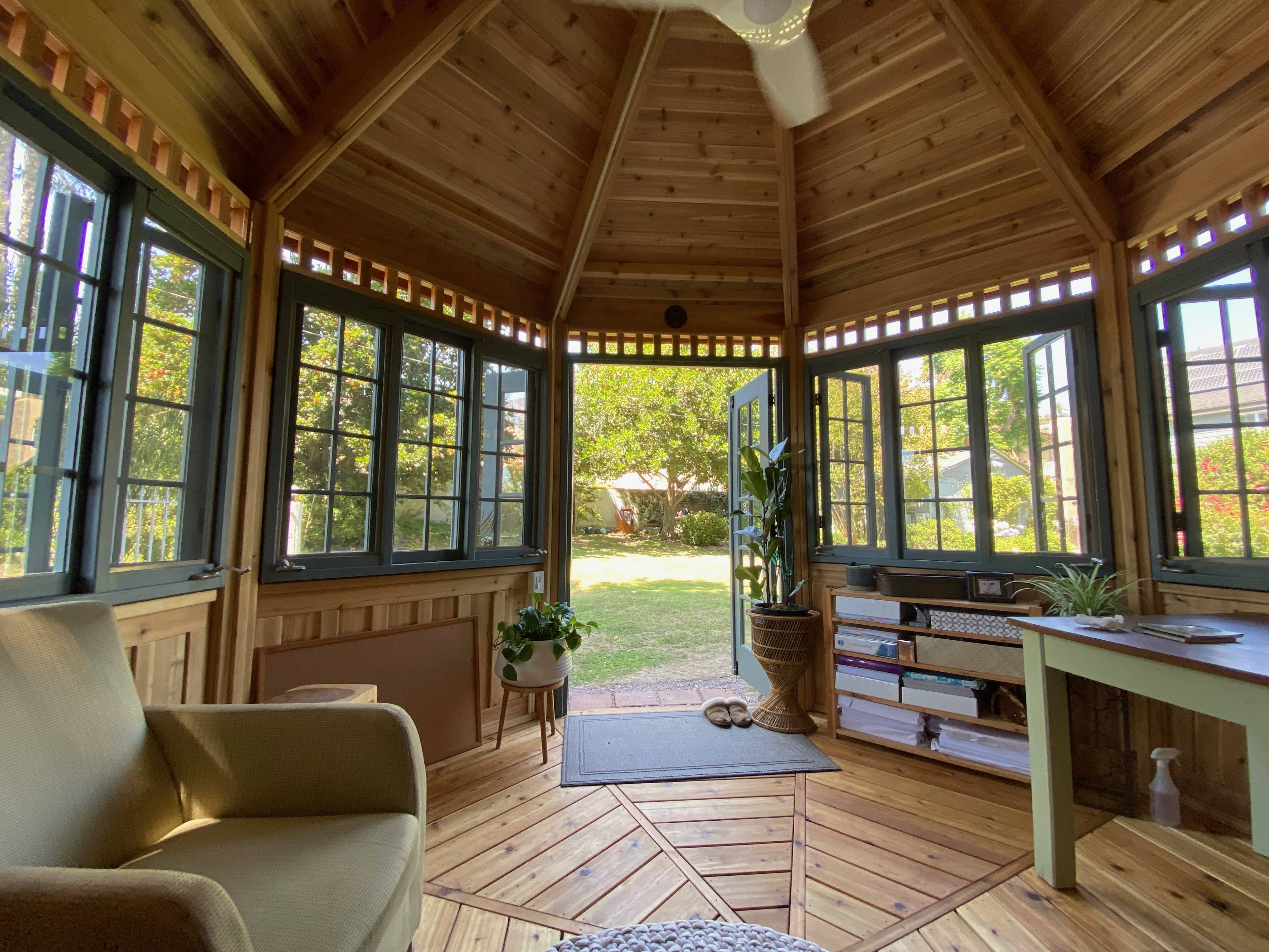 Interior view of 12' San Cristobal Gazebo located in Glendale, California - Summerwood Products