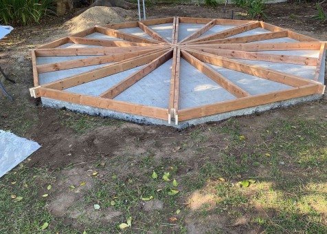 Construction view of 12' San Cristobal Gazebo located in Glendale, California - Summerwood Products