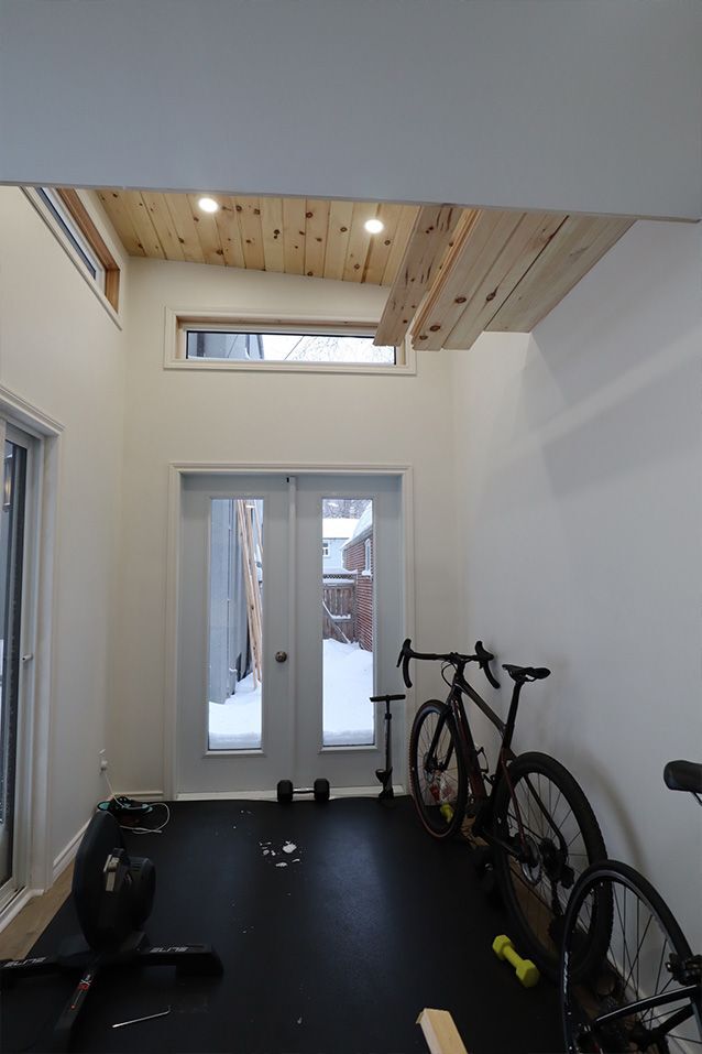 Interior of 8' x 13' Urban Studio Shed located in Toronto Ontario  – Summerwood Products