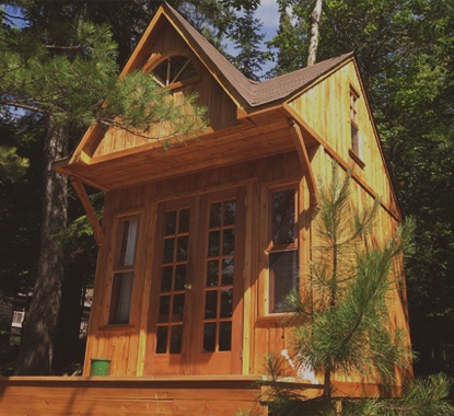 Backyard Cedar Prefab Glen Echo Workshop Kit - Summerwood Products