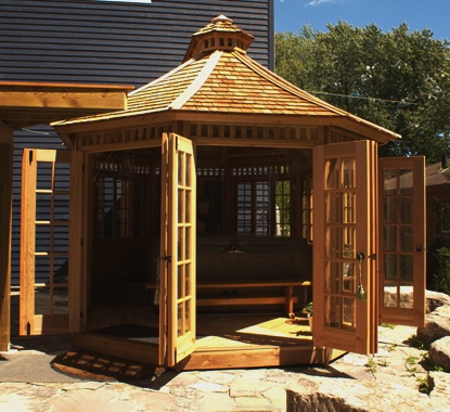 Backyard Cedar Prefab Champlain Spa Enclosure Kit - Summerwood Products