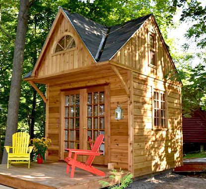 Cedar Prefab Bala Bunkie Cottage Cabin Kit - Summerwood Products