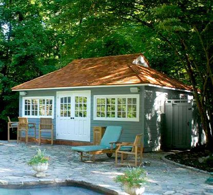 Cedar Santa Cruz Pool house kit Summerwood Products