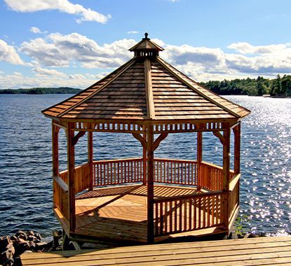 Backyard Cedar Prefab Monterey Gazebo Kit - Summerwood Products