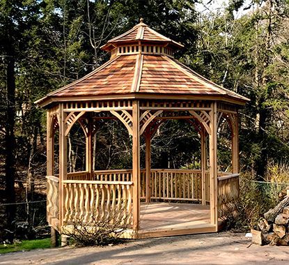 Backyard Cedar Prefab Victorian Gazebo Kit - Summerwood Products