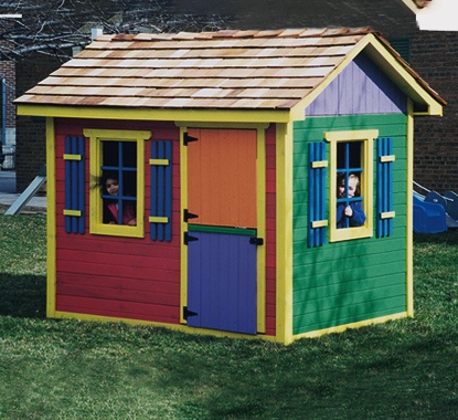 Backyard Cedar Prefab Bear Club Playhouse Kit - Summerwood Products