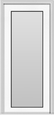 Metal French Clear Lite Single Door (Frosted) (Polytex Coating, 36"W) (No Divided Lites)