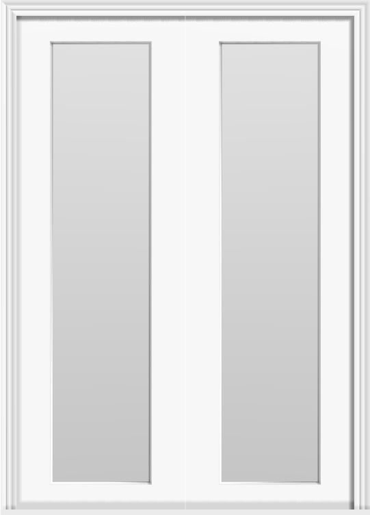Metal French clear lite Double Doors (Polytex Coating, 56"W)