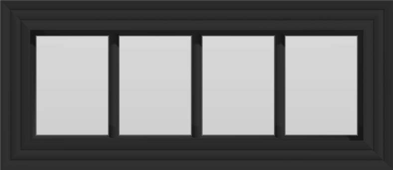 Transom Window (fixed)  - 30 1/2" X 12" - (Black outside/white inside)