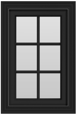 Standard Window (fixed) - (Black outside/white inside)