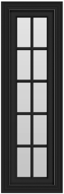 10-Pane Sidelite Window (fixed) - (Black outside/white inside)
