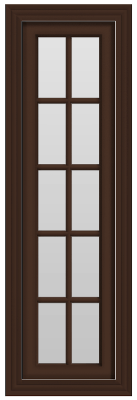 10-Pane Sidelite Window (fixed) - (Brown outside/white inside)