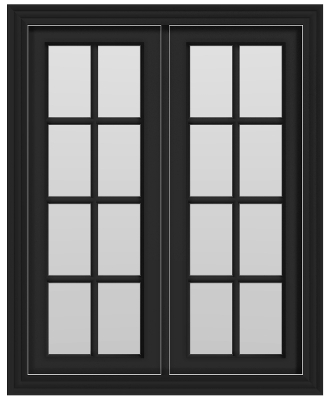 Double Casement Window - (Black outside/white inside)