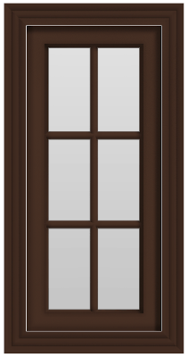 Single Casement Window (Brown)