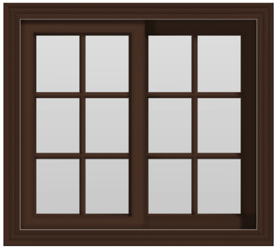 Double Slider Tilt&Turn Window (41"Wx37"H) - (Brown outside/white inside)