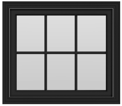Front Bunkie Window (fixed) - (Black outside/white inside)