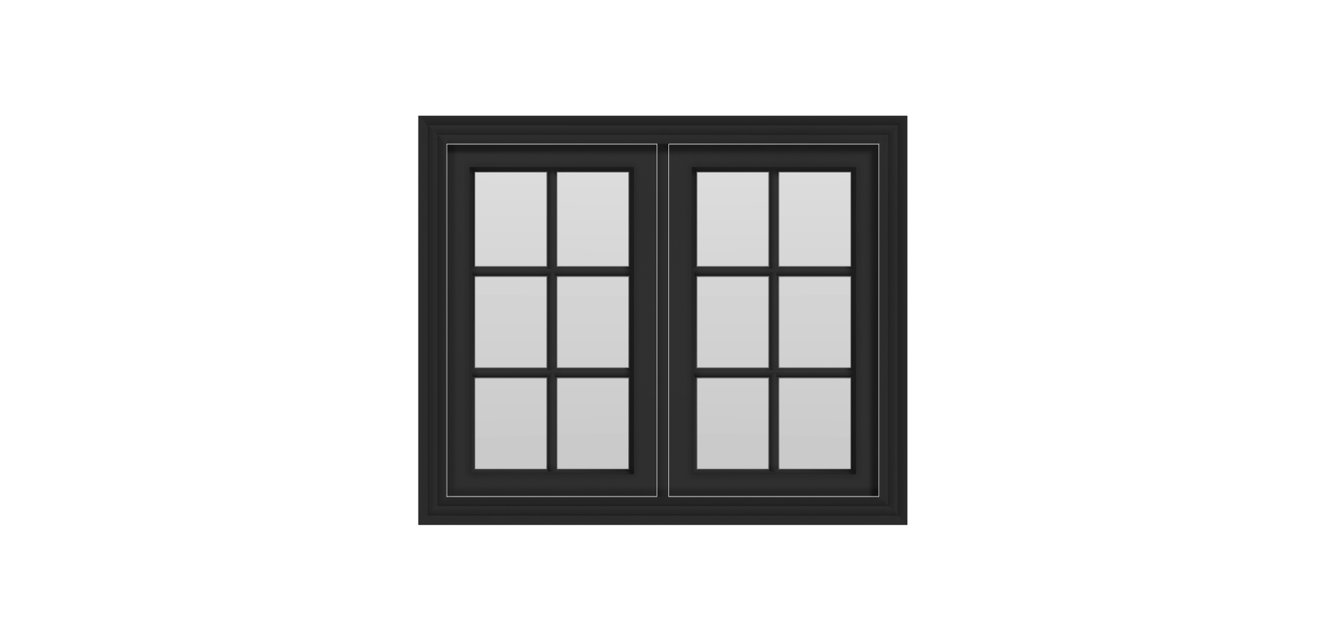 Bar Window (fixed) - (Black outside/white inside)