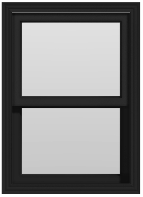 Large Double Hung Window (No Divided Lites) (Black)