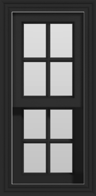 Double Hung Window - (Black outside/white inside)