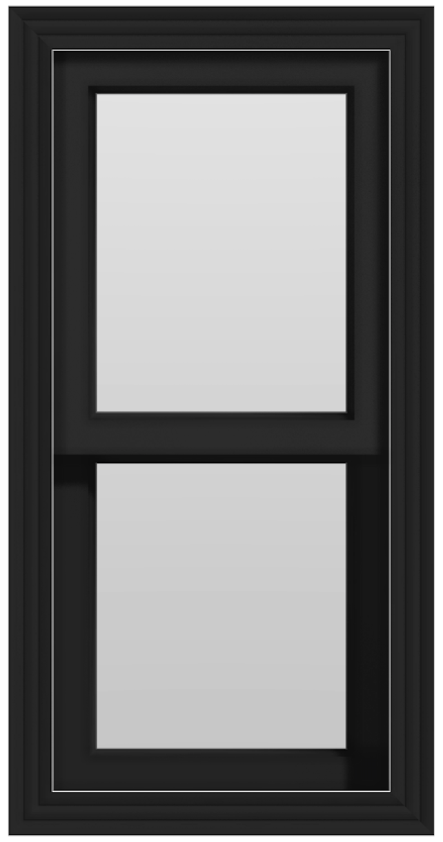 Double Hung Window (No Divided Lites) - (Black outside/white inside)
