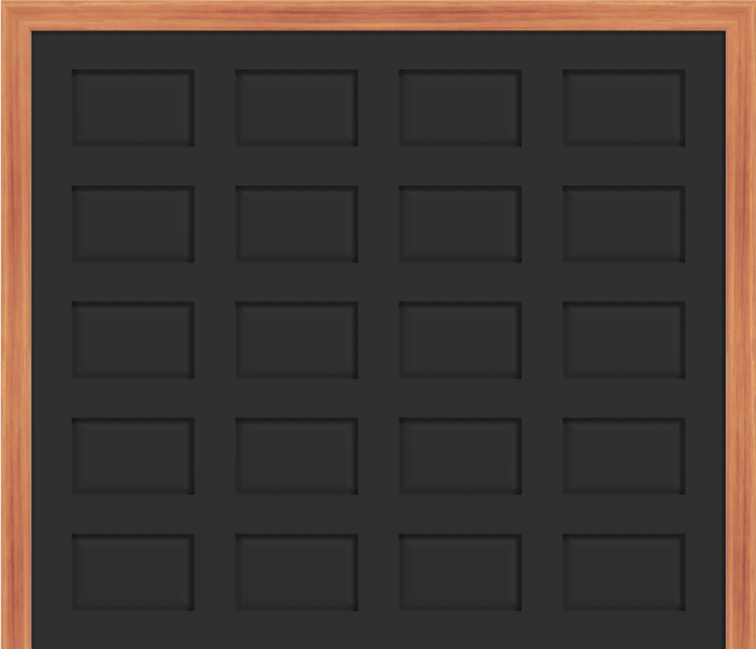 Steel Insulated Solid Panel Garage Door (8’ x 7’) (Black)