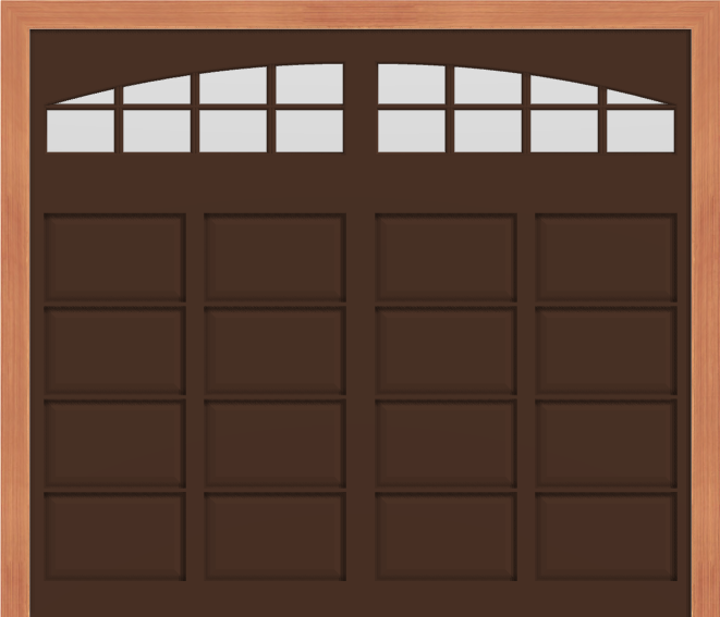 Steel Insulated Solid Panel Garage Door - (Brown outside/white inside)