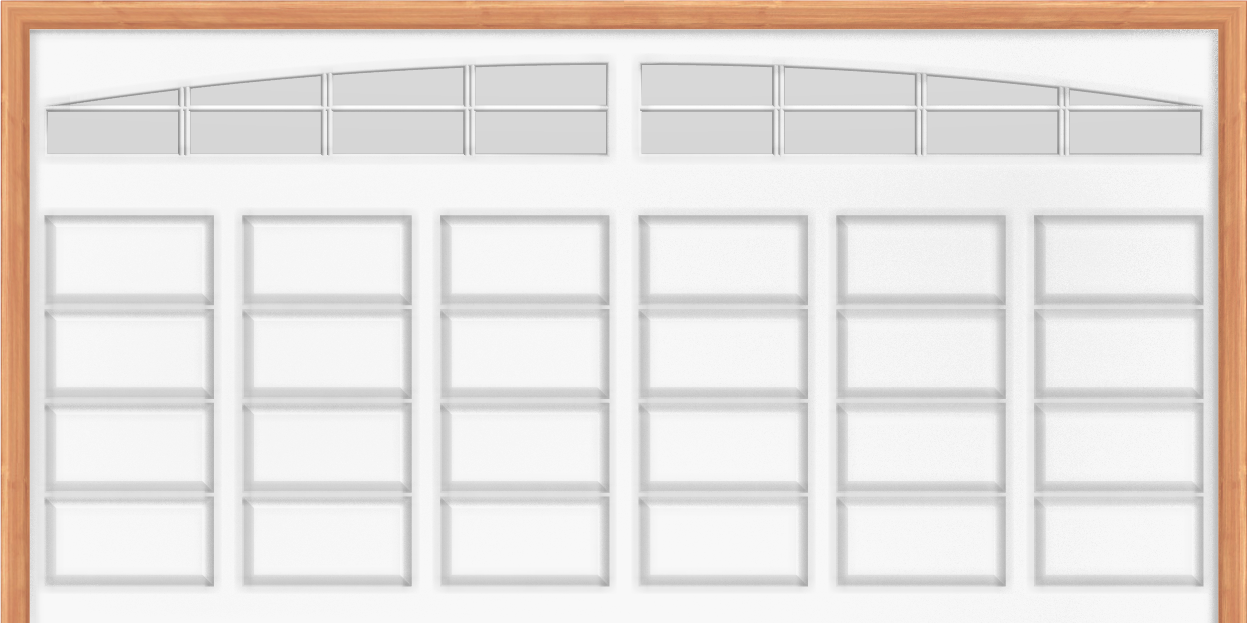 Steel Insulated Garage Door with Arched Stockton Window (14’ x 7’)
