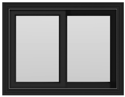 Large Horizontal Sliding Window 42 x 32 ( No Grills) - (Black outside/white inside)