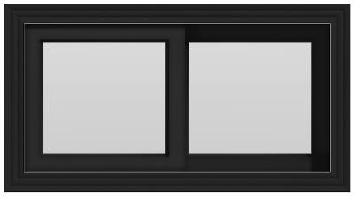 Large Horizontal Sliding Window 42 x 22 ( No Grills) - (Black outside/white inside)