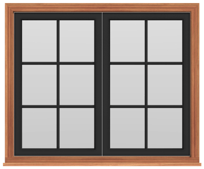 Double Slider Turn Window (67"Wx48"H) - (Black outside/white inside)