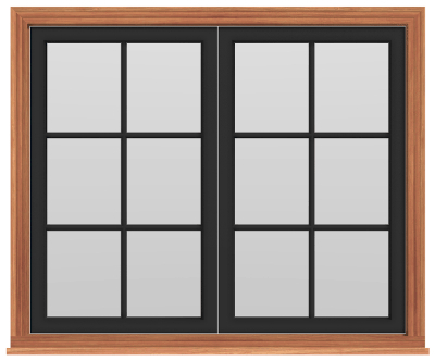 Double Slider Turn Window (67"Wx48"H) - (Black outside/white inside)