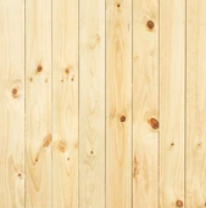 Interior Vertical Pine Wall Finish (w/Vert. ext. siding)