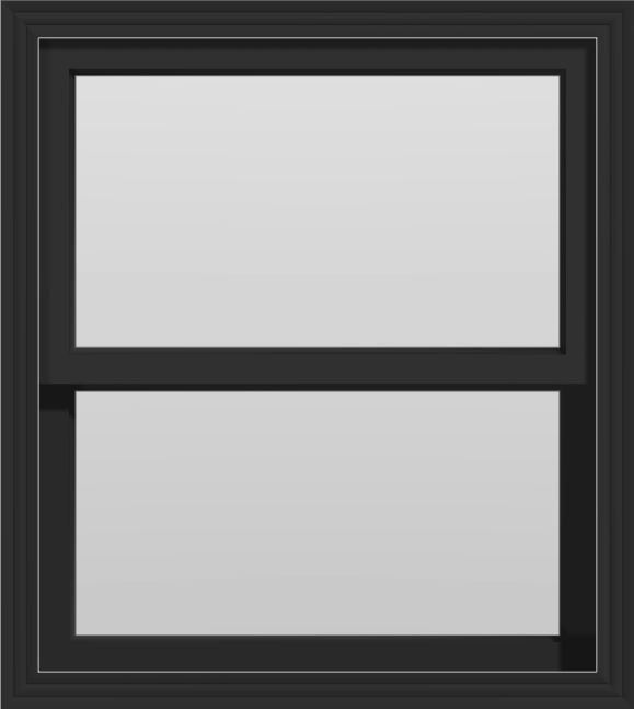 Large Single Hung Window ( Clear Lite) - (40" W X 45" H) - (Black outside/white inside)