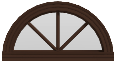 Arch A Window (fixed) - (Brown outside/white inside)