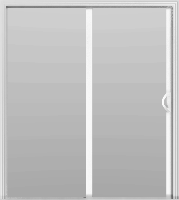 Fiberglass 2 Panel - 6' Sliding Patio Door 80" - White