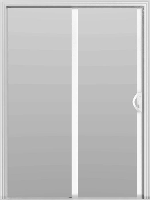 Fiberglass 2 Panel - 5' Sliding Patio Door 80" - White